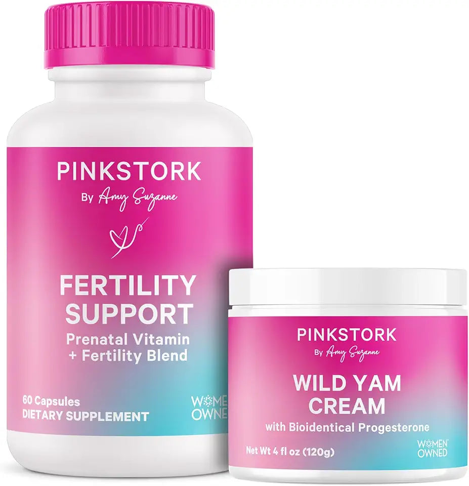 Fertility Supplements and Progesterone Cream with Inositol, Ashwagandha, Vitex, and Folate E75808