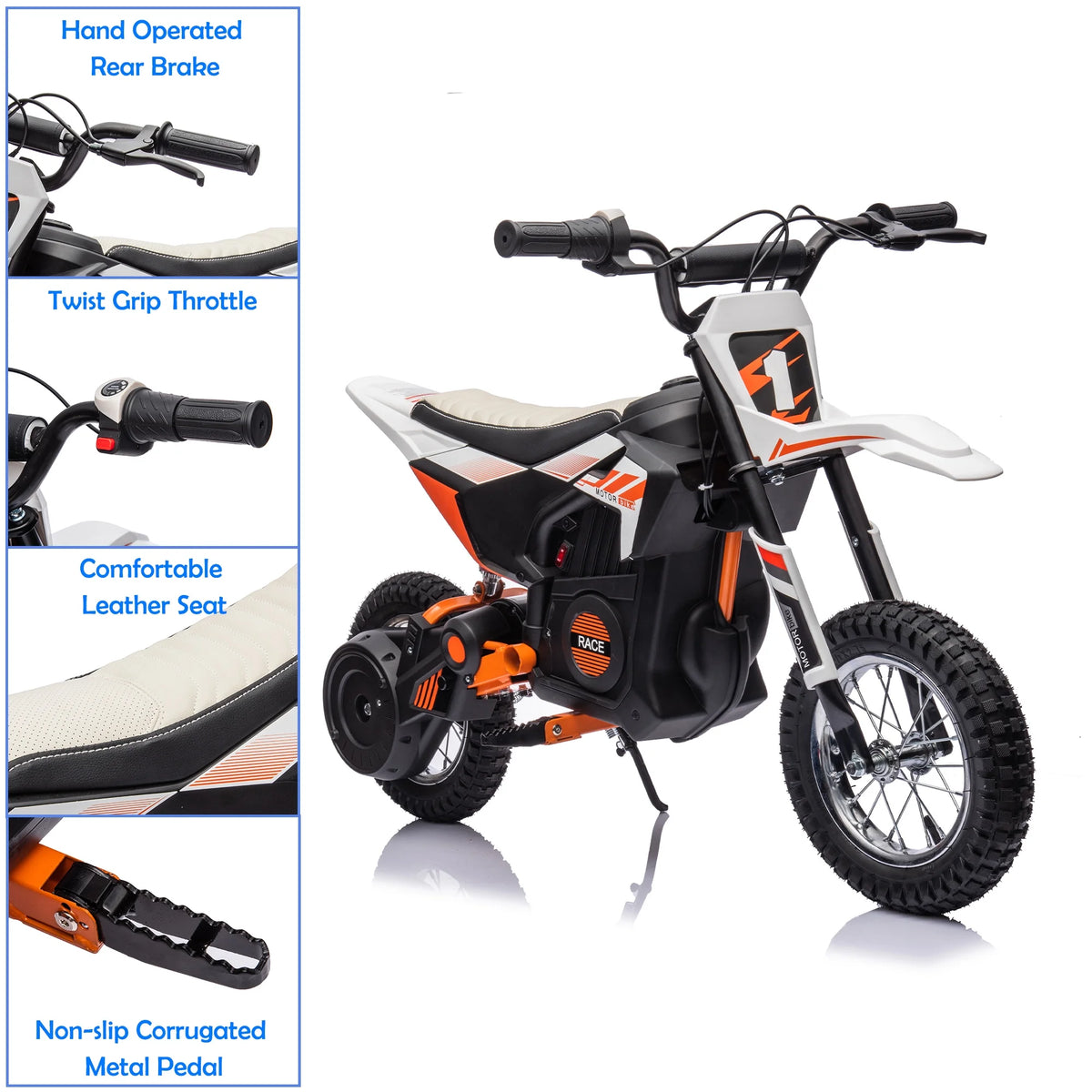 Electric Dirt Bike 24V 250W White J820