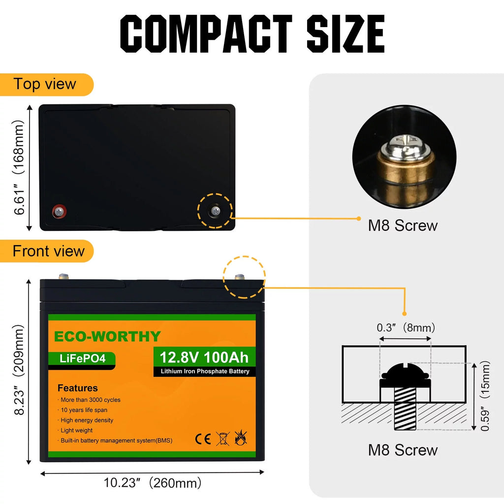 12V 100Ah Deep Cycle AGM SLA Battery W904