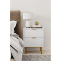 White 2 Drawer Nightstand N171089
