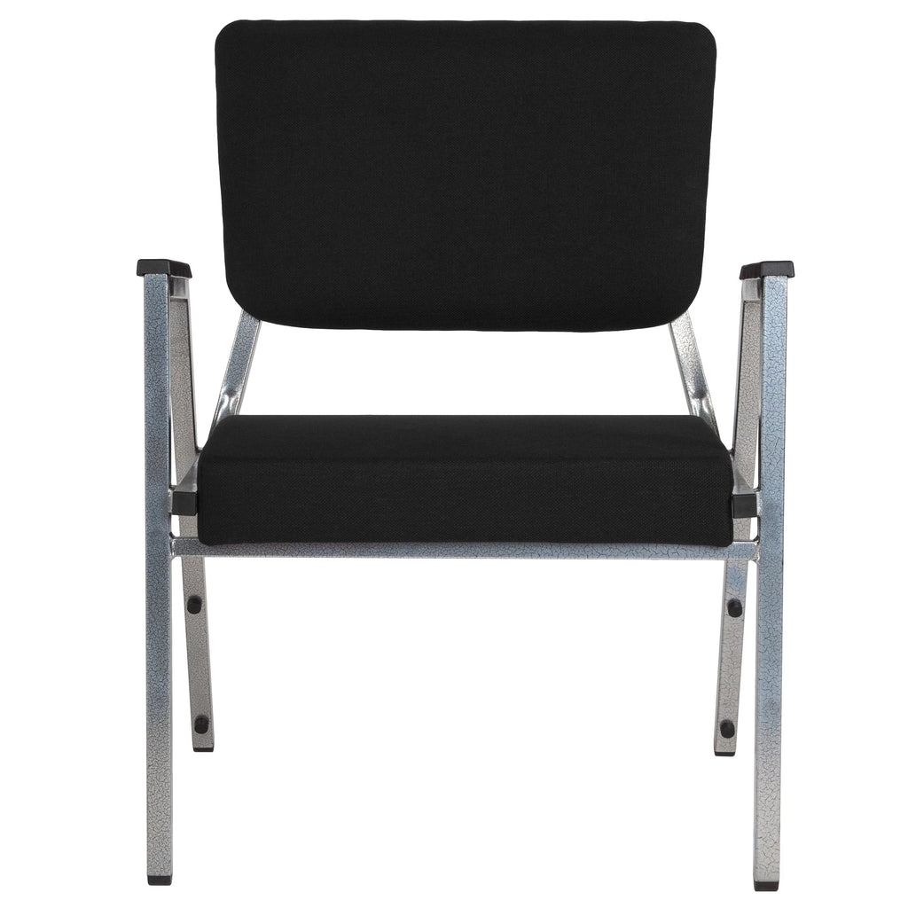 4 Pack Black Antimicrobial Fabric Bariatric Medical Reception Arm Chair B843003