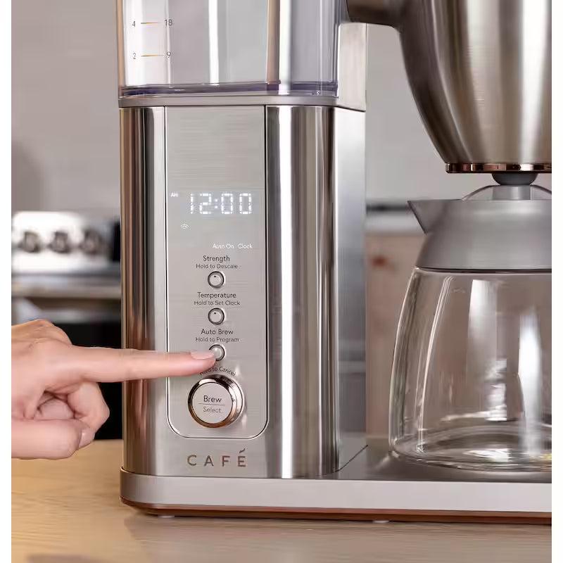 10 Cup Stainless Steel Drip Coffee Maker with Glass Carafe T932