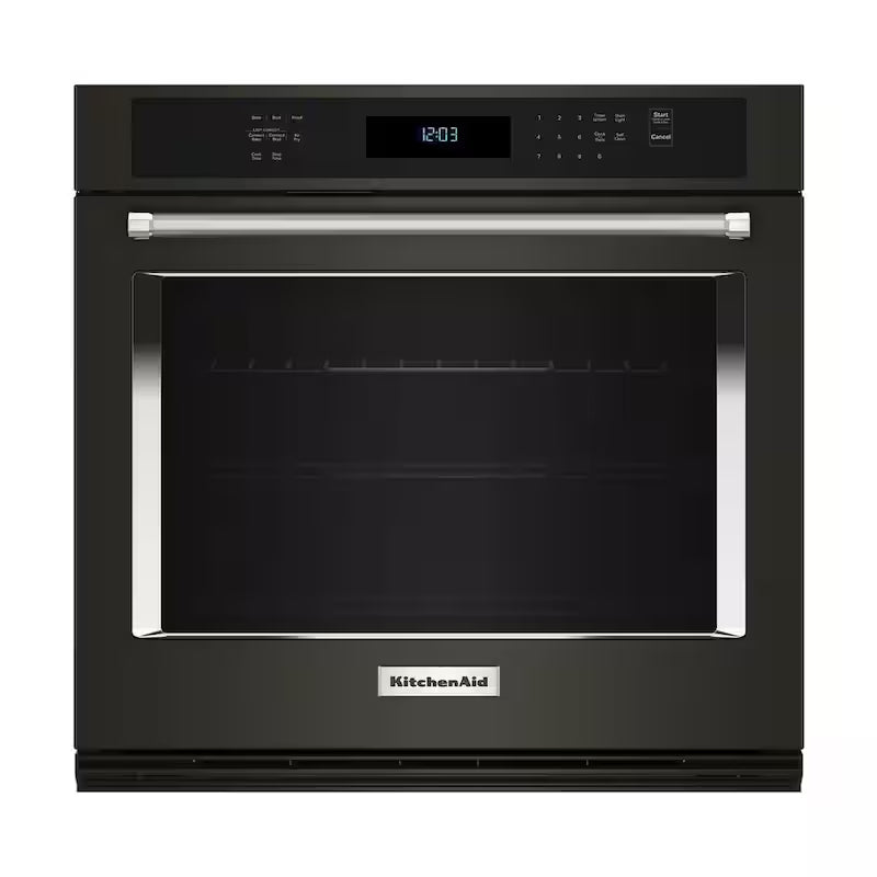 30 in. Single Electric Wall Oven with Convection Self-Cleaning in Black Stainless Steel H419222