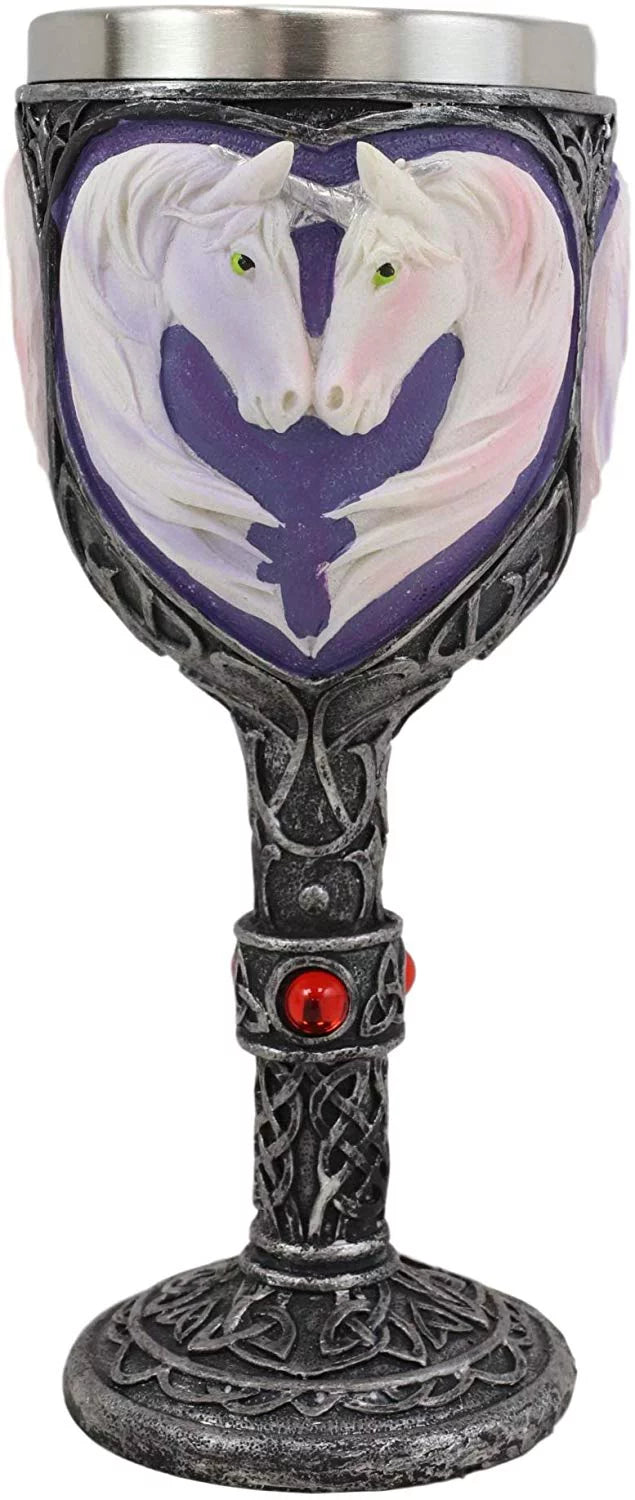 Unicorn Couple Wine Goblet Chalice R26980