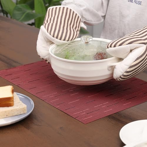 Vinyl Woven Washable Non-Slip Placemats Set of 8 U228