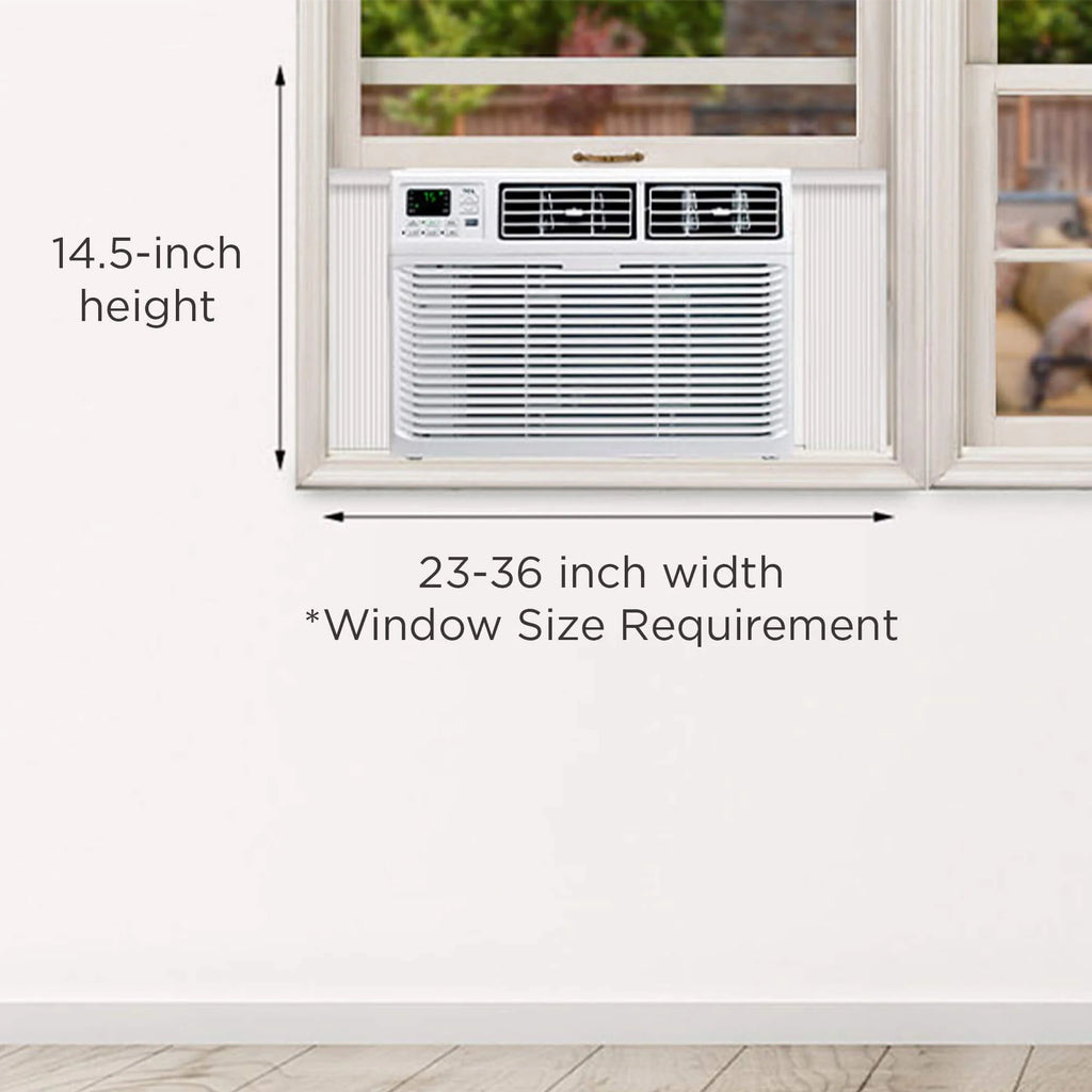 8000 BTU Smart Window Air Conditioner with Remote, White F7554