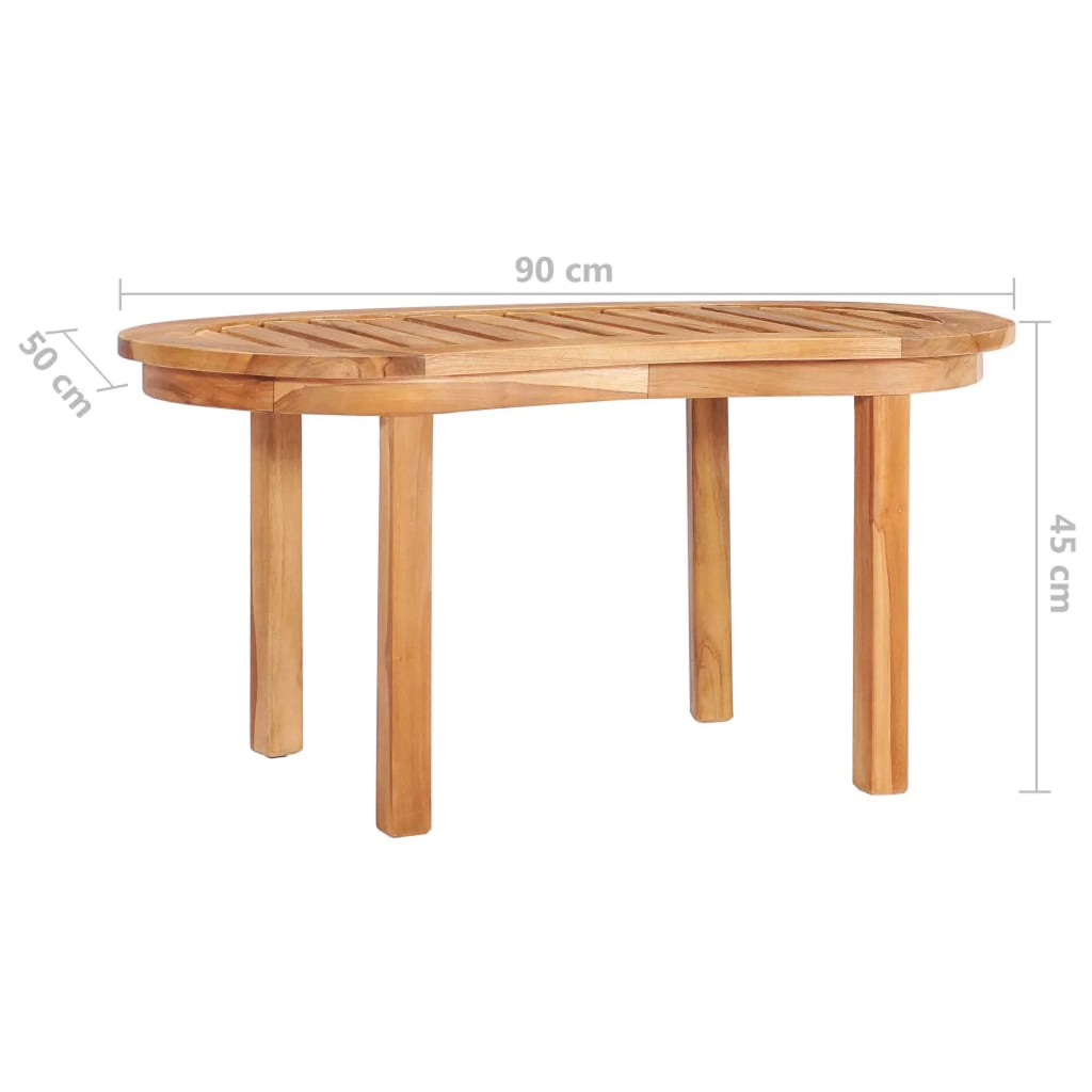 Teak Wood Coffee Table 35.4 x 19.7 x 17.7 Inches E614