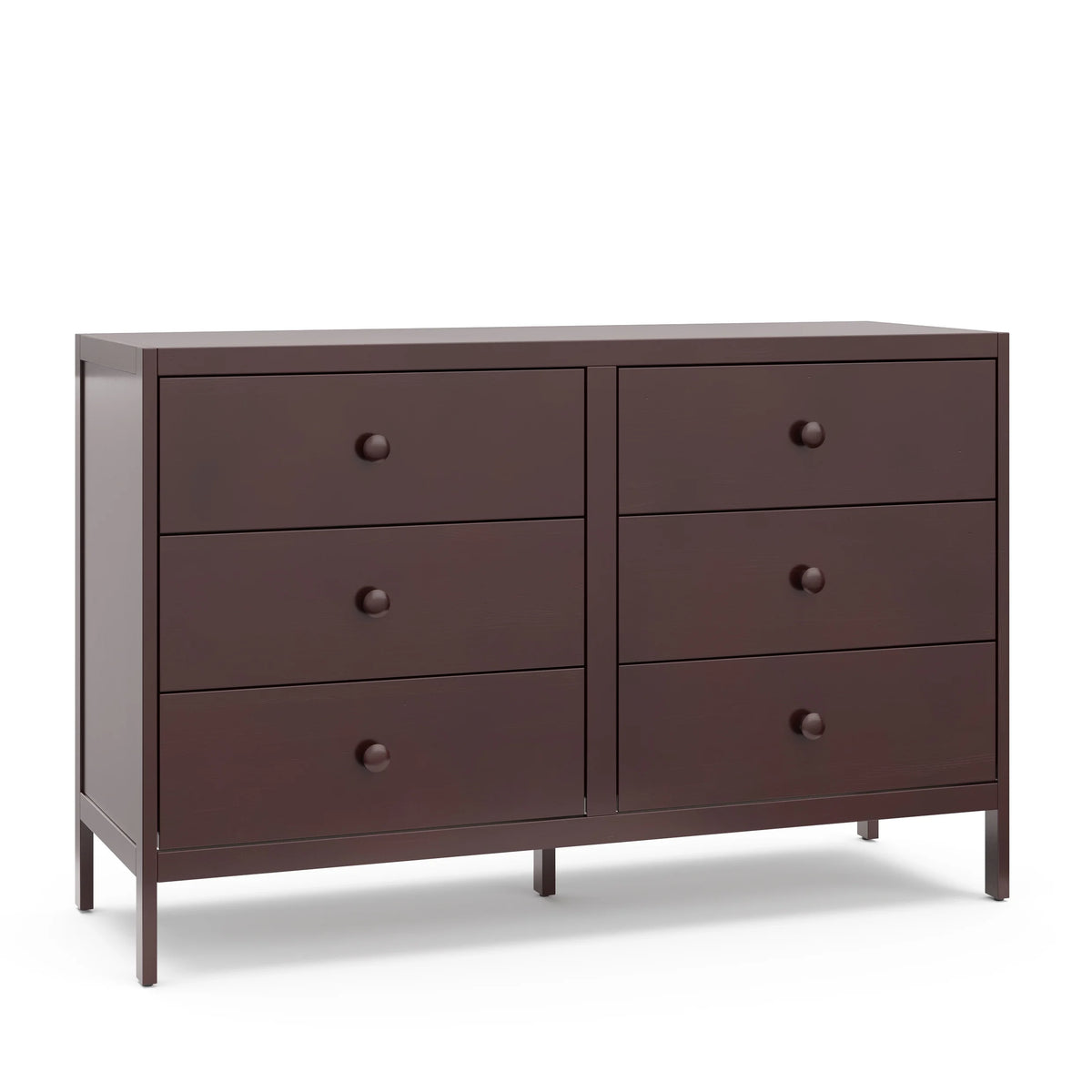 White 6 Drawer Double Dresser A24522