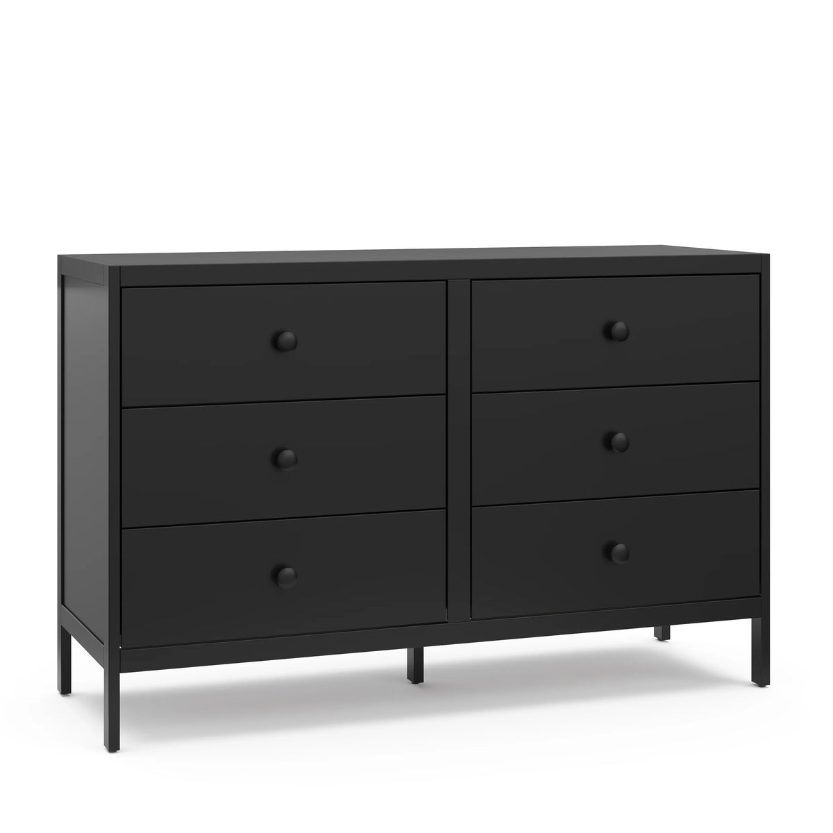 White 6 Drawer Double Dresser A24522