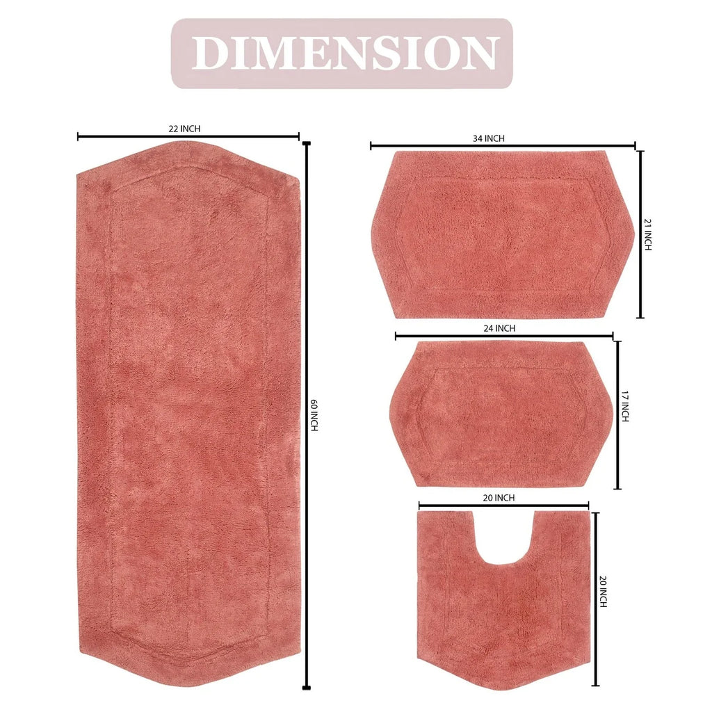 Absorbent Cotton 4 Piece Bathroom Set L282