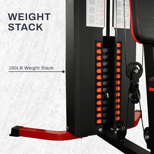 Multifunctional Home Gym Equipment with Leg Press and Pulley System R716