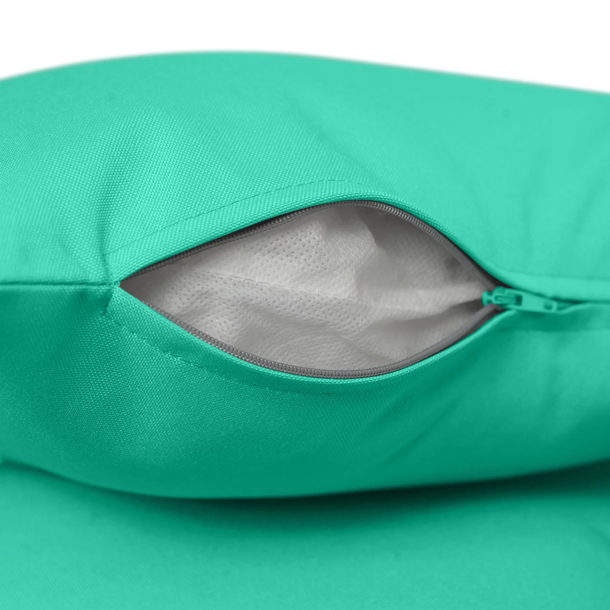 Pack of 2 Outdoor Decorative Throw Pillows 18 x 18 inch Solid Aqua Square Pillows L825