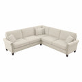 Cream Herringbone L Shaped Sectional Couch L327