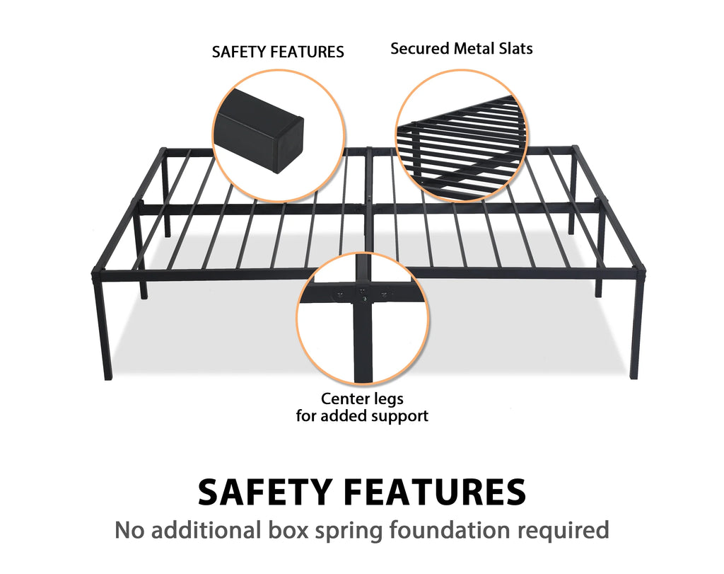 King Size 18 Inch Metal Platform Bed Frame G971674