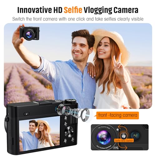 4K 64MP Compact Digital Camera with 16X Zoom D4148