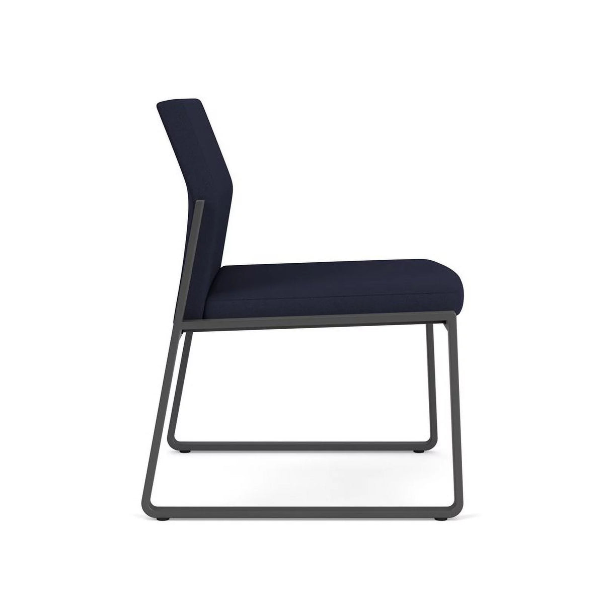 Charcoal Fabric Armless Guest Chair I465