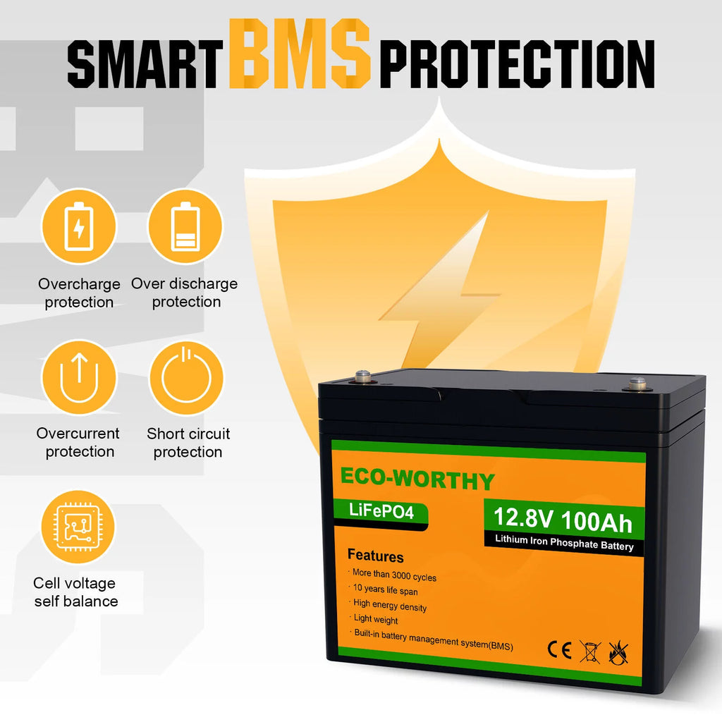 12V 100Ah Deep Cycle AGM SLA Battery W904