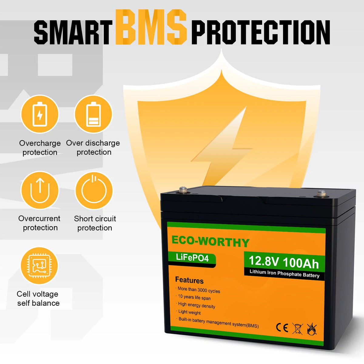 12V 100Ah Deep Cycle AGM SLA Battery W904