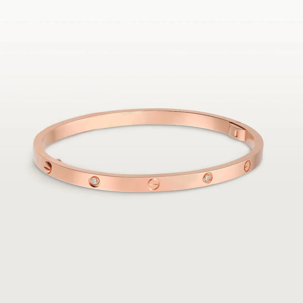 Bracelet With 4 Diamonds 4mm Width J848