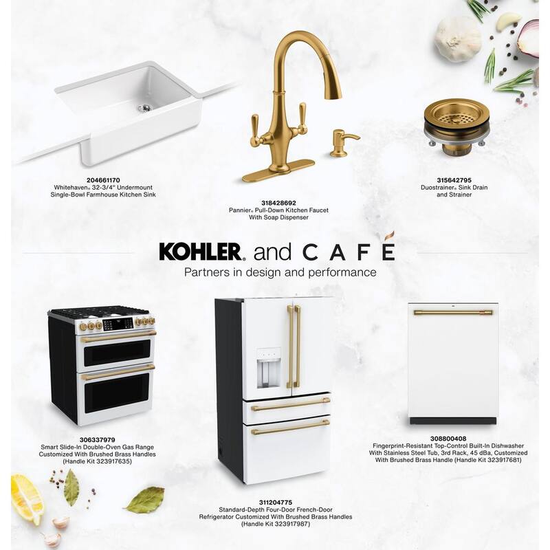 Single Wall Oven Handle Kit in Brushed Brass A515872