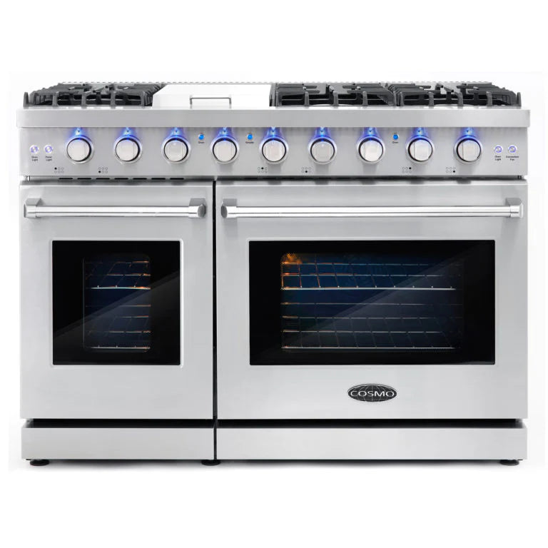 48 6.8 cu. ft. Double Oven Gas Range with Convection Oven in Stainless Steel O781