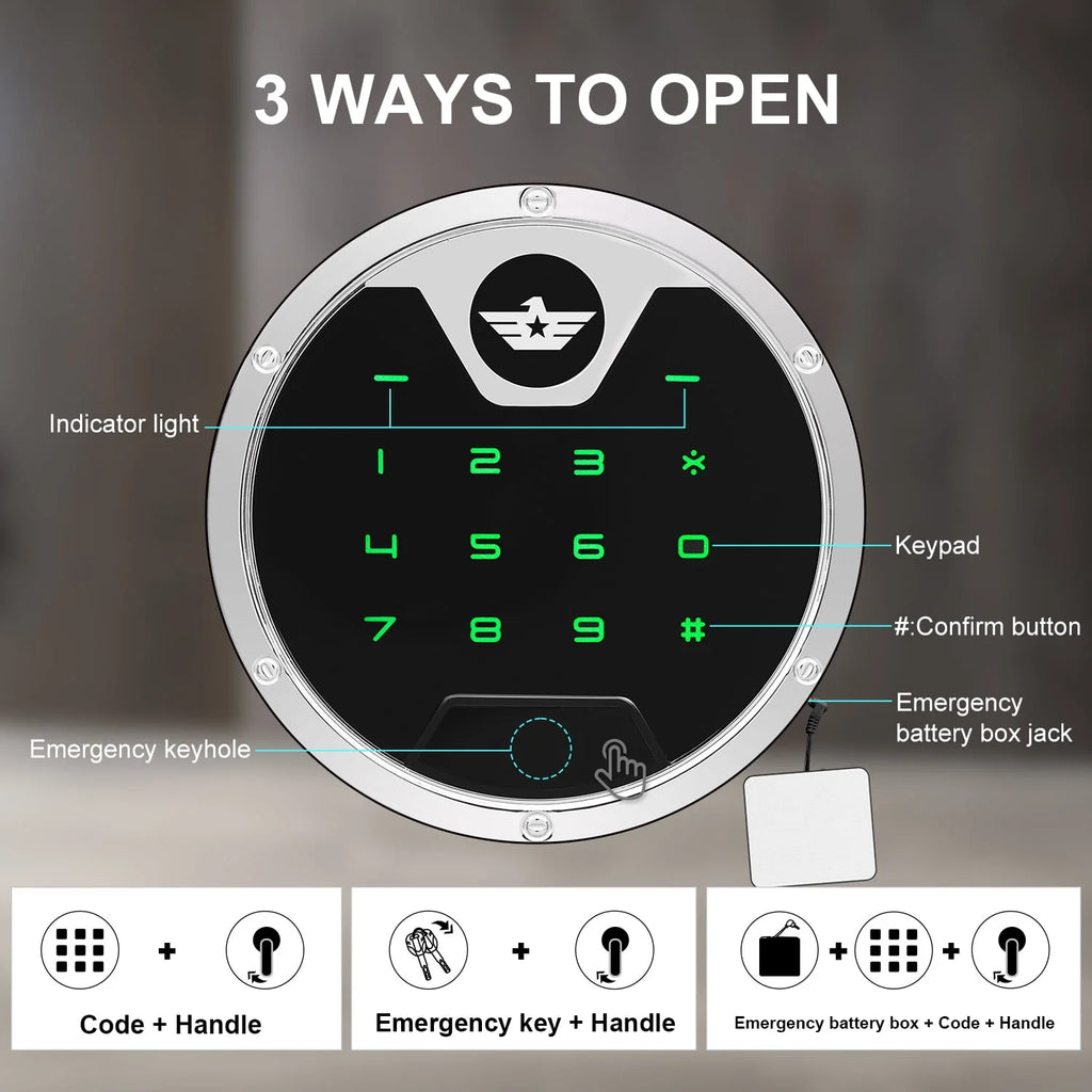 3-5 Long Gun Safe with Backlit Keypad N912