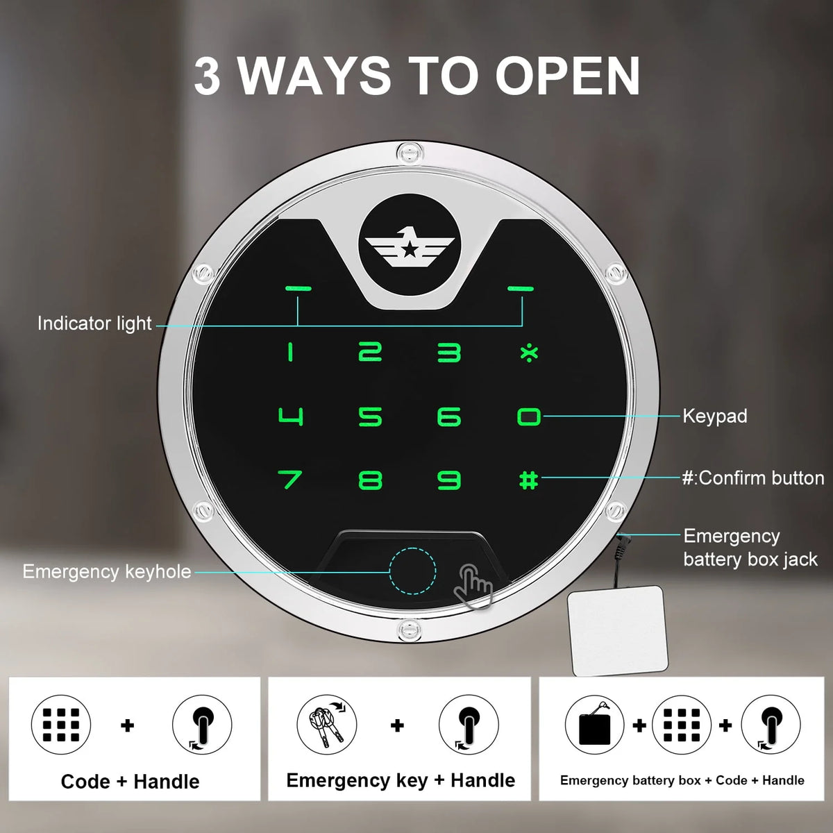 3-5 Long Gun Safe with Backlit Keypad N912