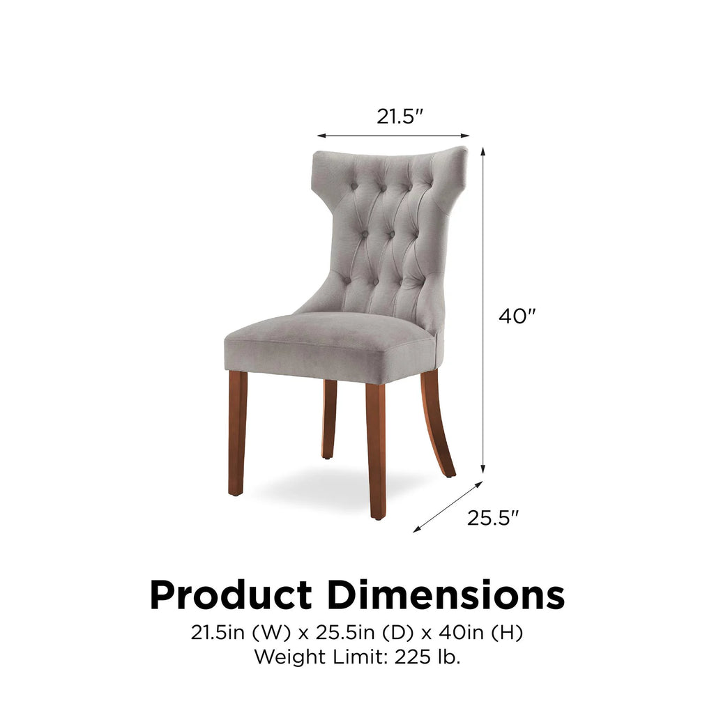 Tufted Dining Chair Set Of 2 Taupe J225138