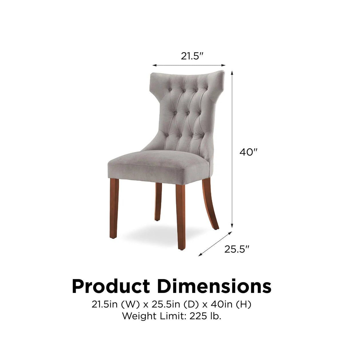 Tufted Dining Chair Set Of 2 Taupe J225138