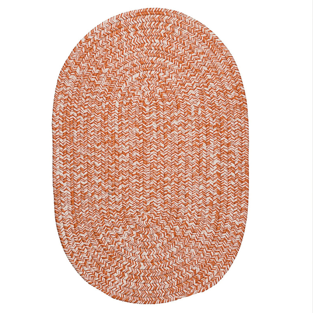Reversible Braided Indoor Outdoor Area Rug Rust 5' x 8' Oval N22554