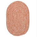 Reversible Braided Indoor Outdoor Area Rug Rust 5' x 8' Oval N22554