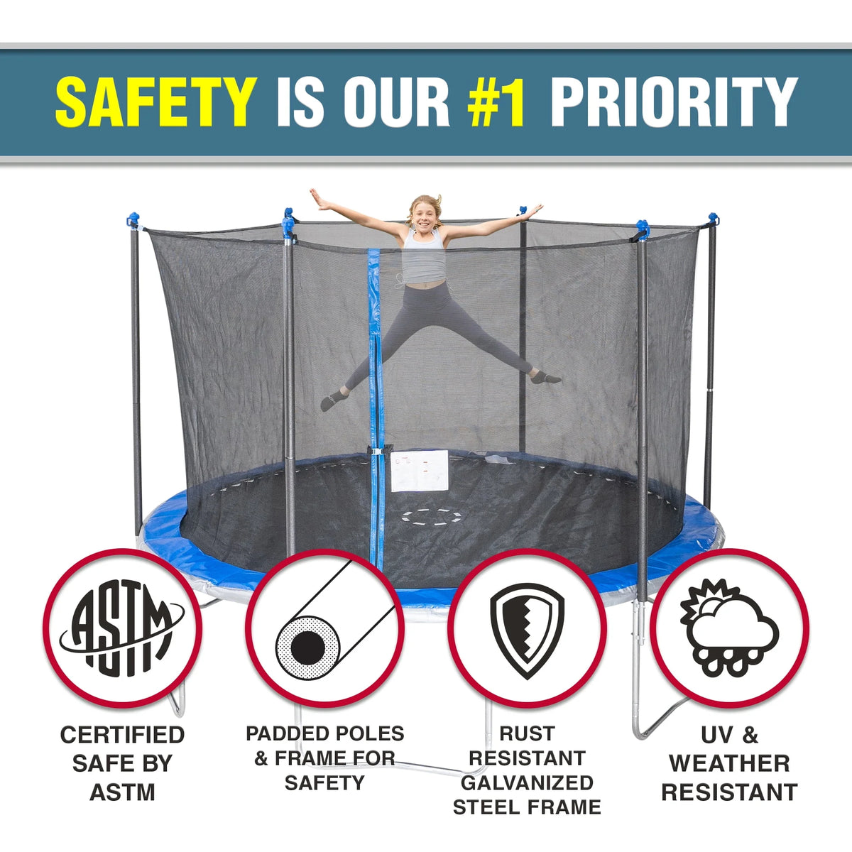 12' Trampoline with Safety Enclosure O103