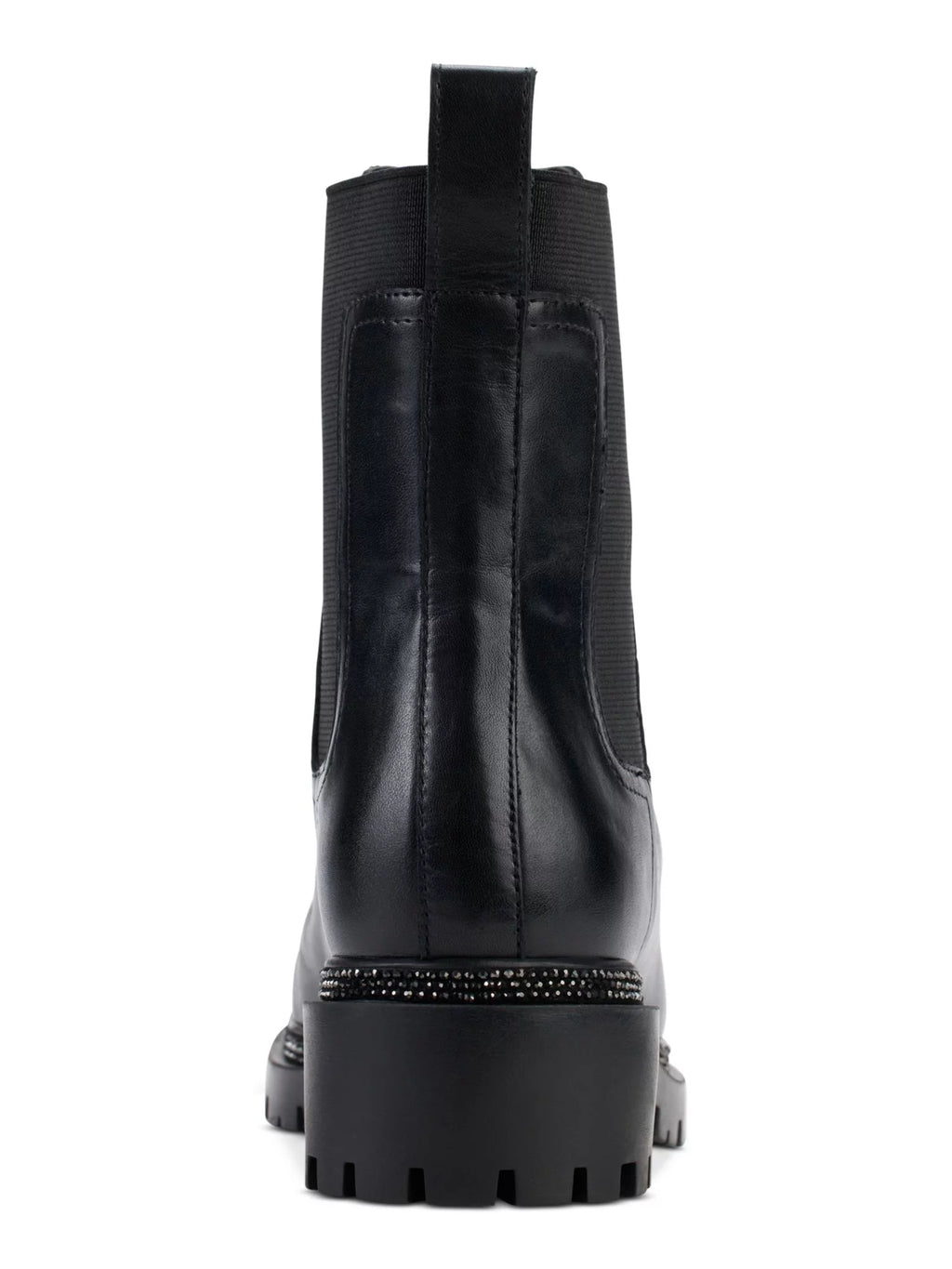 Black Leather Chelsea Boots Z234