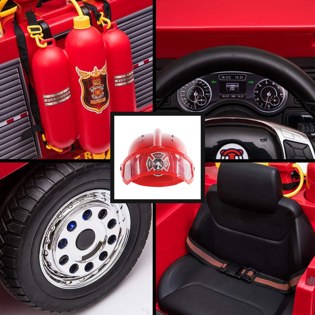 12V Kids Ride on Car Electric Powered Fire Truck Toy with Remote Control L8585