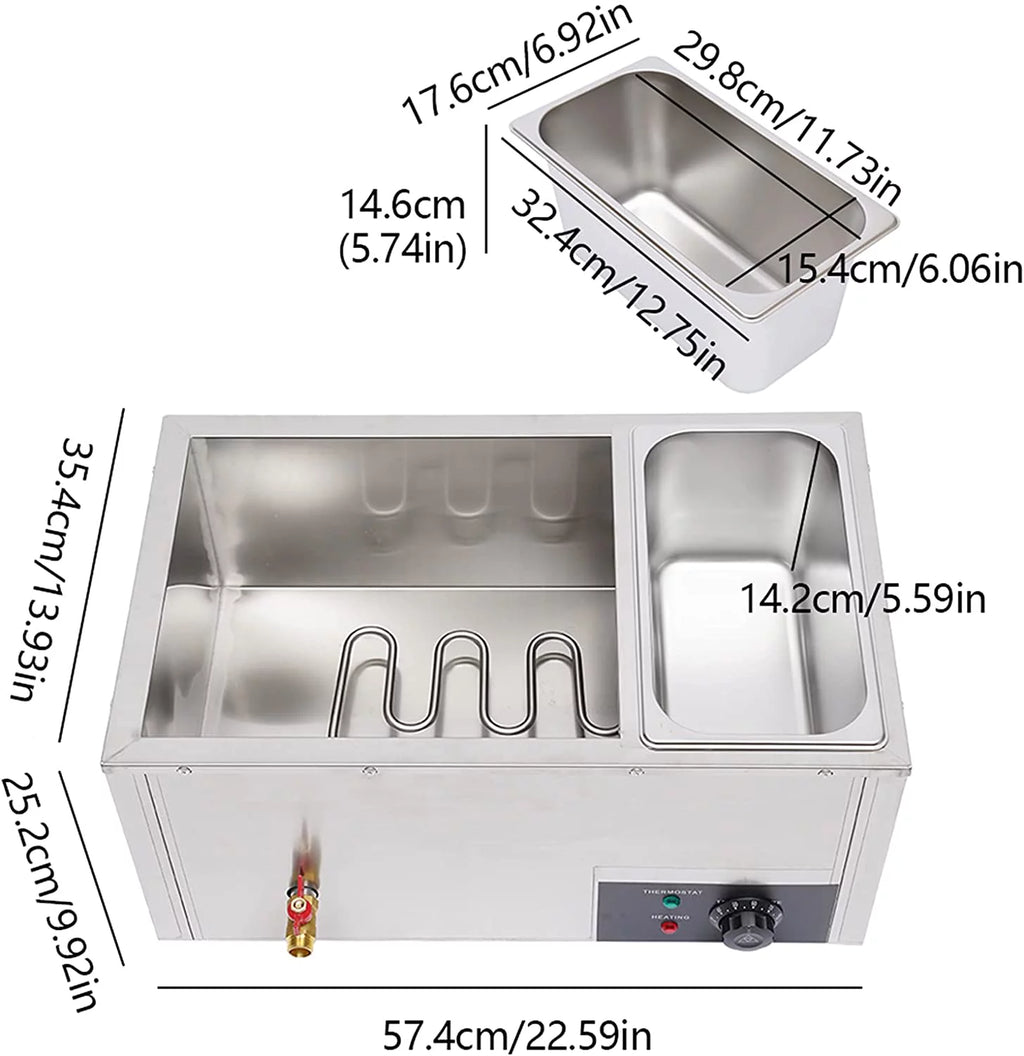 3-Pan Electric Food Warmer with Lid L3018