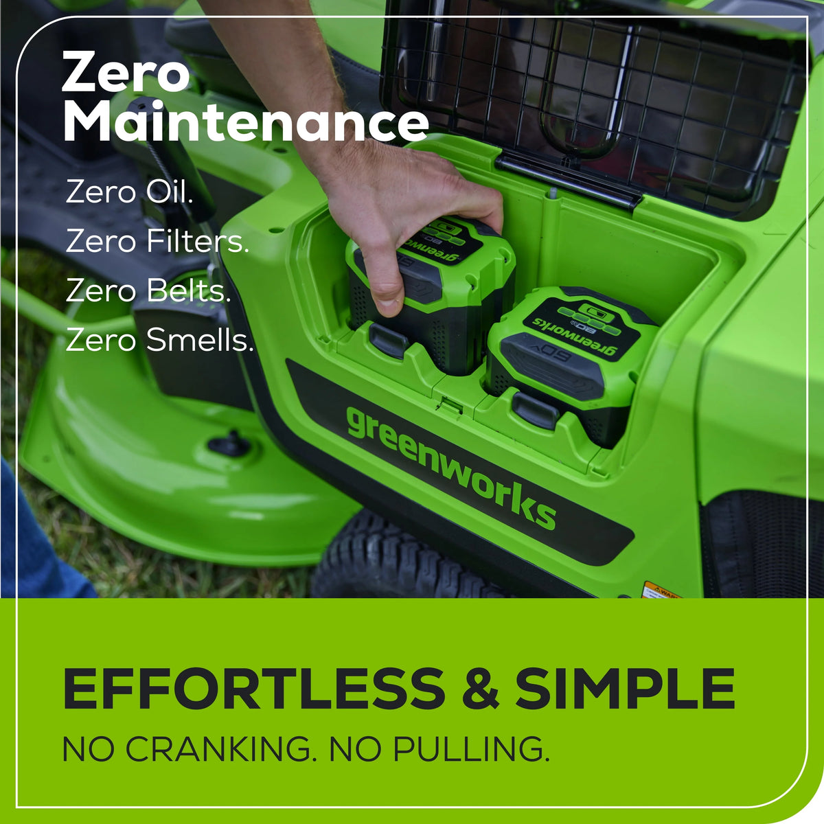 60V 30” Zero Turn Riding Lawn Mower with Batteries & Charger K33227