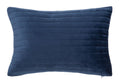 Striped Lines Lumbar Pillow, 12" x 20", Dark Blue E45010