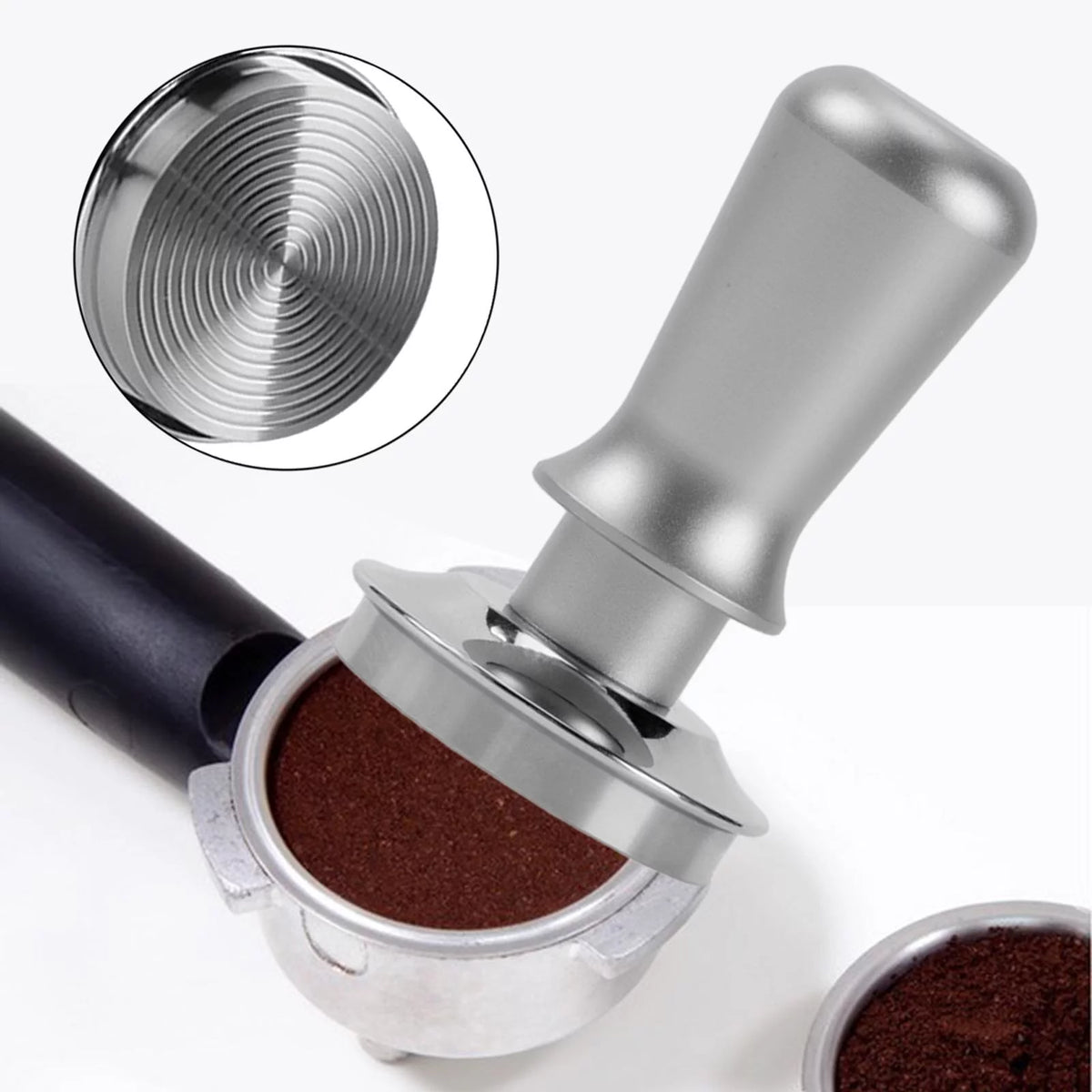 Stainless Steel Flat Base Coffee Tamper 58mm Y647