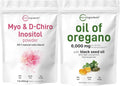 Oil of Oregano Softgels & Myo & D-Chiro Inositol Powder Bundle 2 Pack U60703