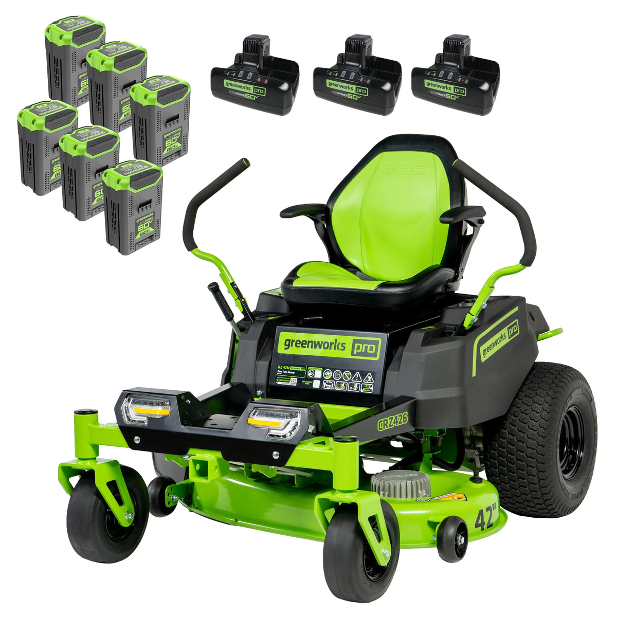 60V 42” Cordless Battery Zero Turn Riding Lawn Mower with 8Ah Batteries M835266