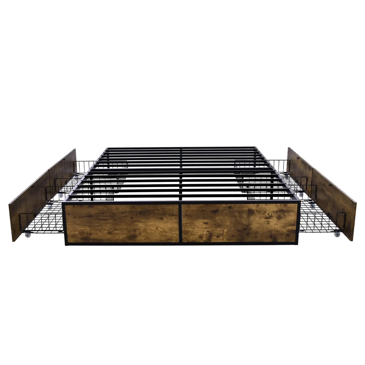 Queen Platform Bed with 4 XL Drawers J588