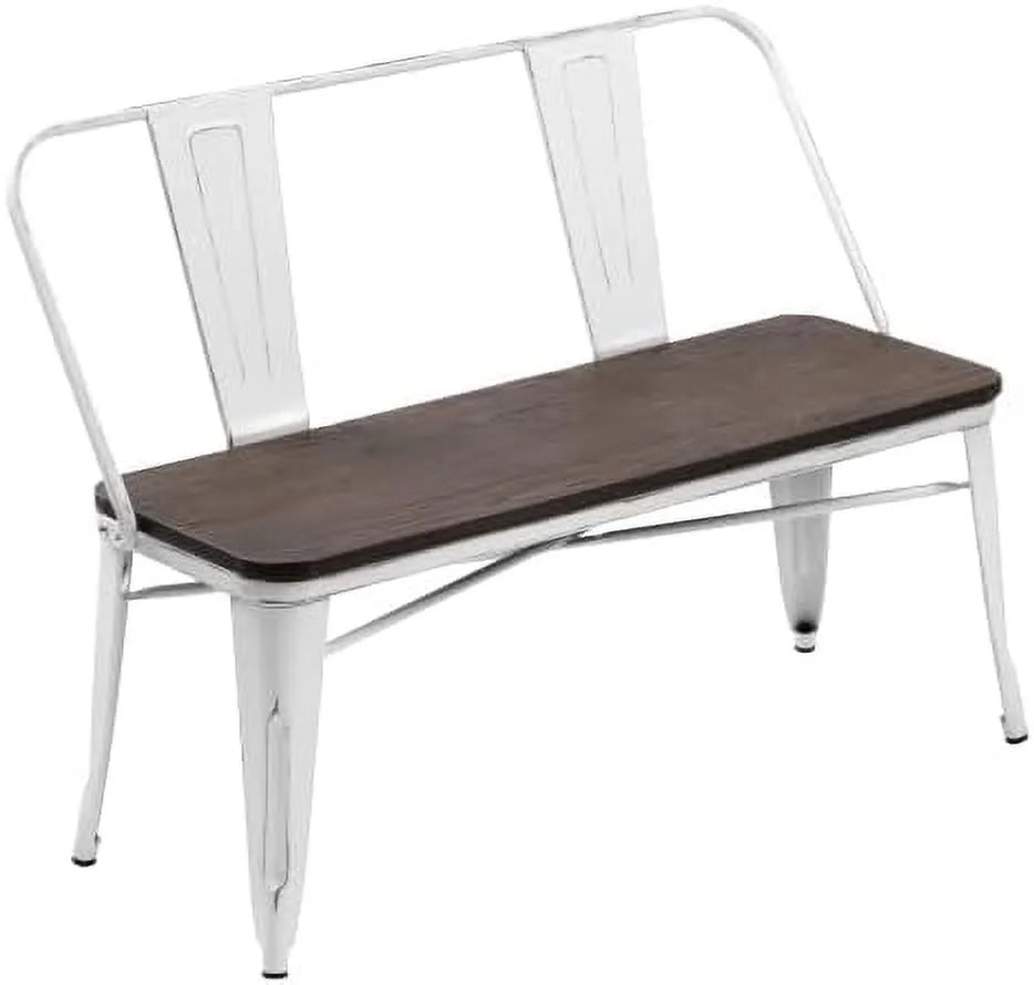 Dining Bench with Back Wood Seat S3854