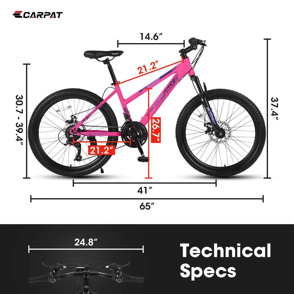 26 inch 21 Speeds Mountain Bike with Dual Disc Brakes J6374