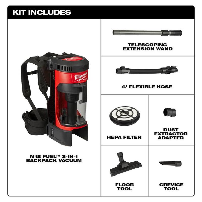 18-Volt Cordless 3-in-1 Backpack Vacuum P970