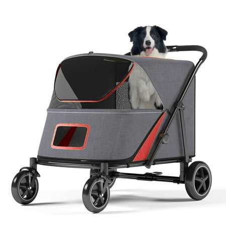 Pet Stroller with Brakes and Storage Pocket D96706