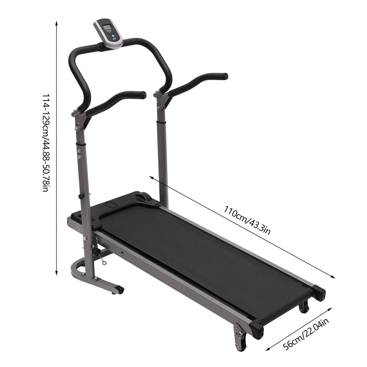22'' Folding Treadmill with Incline LED Display Pink H1658