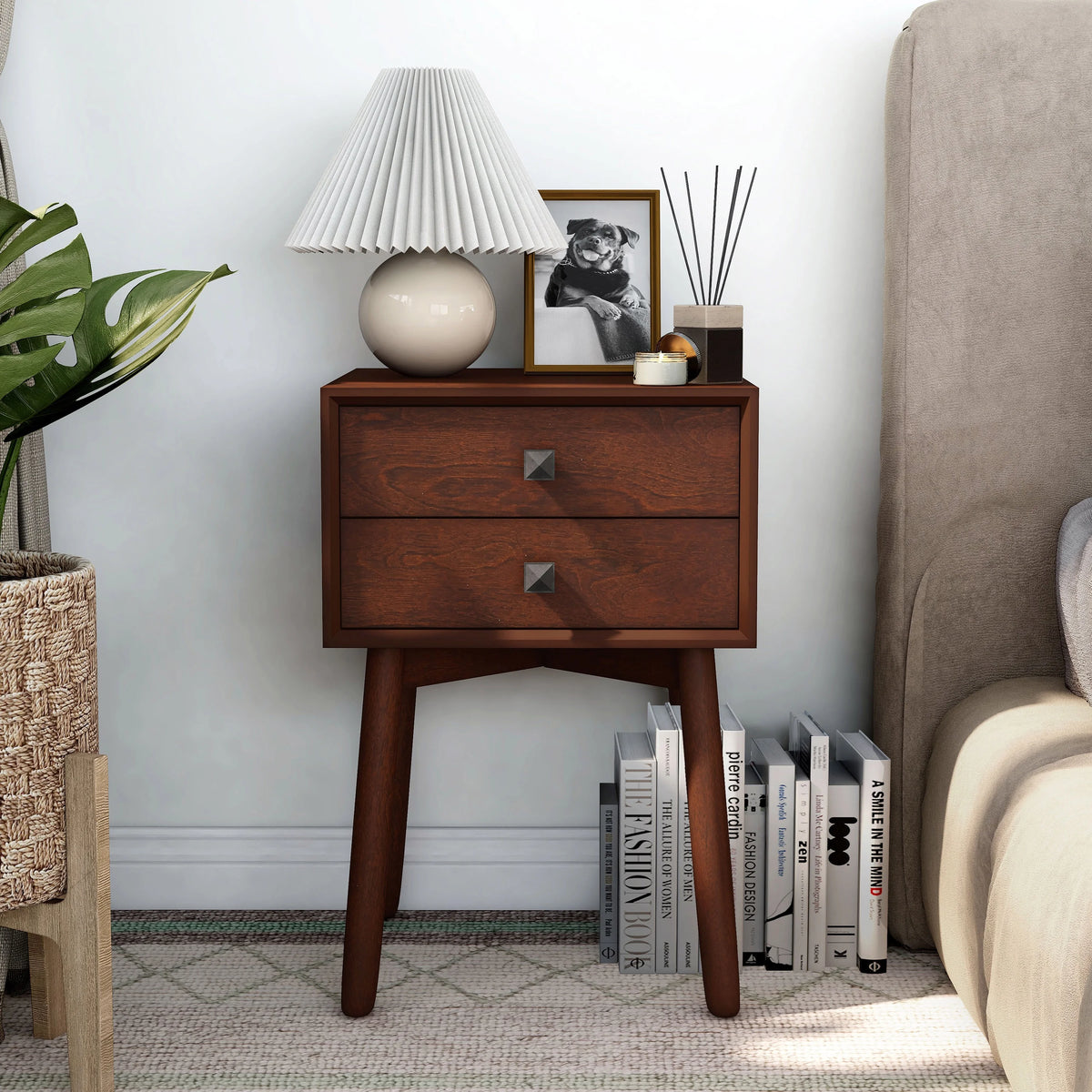 Espresso 2-Drawer Wood End Table U18848