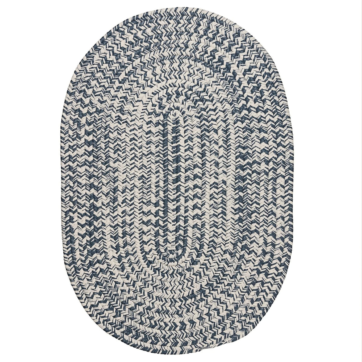 Reversible Braided Indoor Outdoor Area Rug Rust 5' x 8' Oval N22554