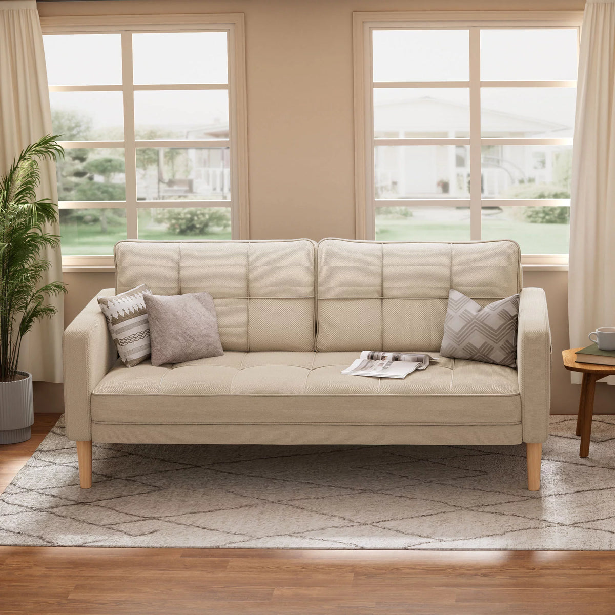 Gray Sofa with Storage Pockets N15427