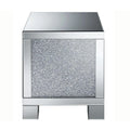 Wooden End Table with Mirrored Panel L355